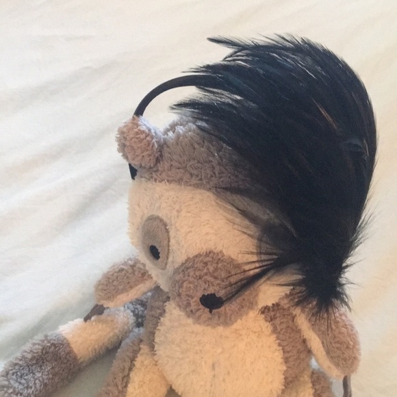 Retro Black Feather Fascinator Headband - Picture 3 of 3